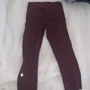 LULULEMON Maroon Capri Leggings